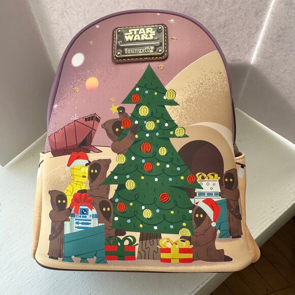 Loungefly Star Wars Jawa Christmas Tree Mini Backpack NWT - Picture 1 of 6